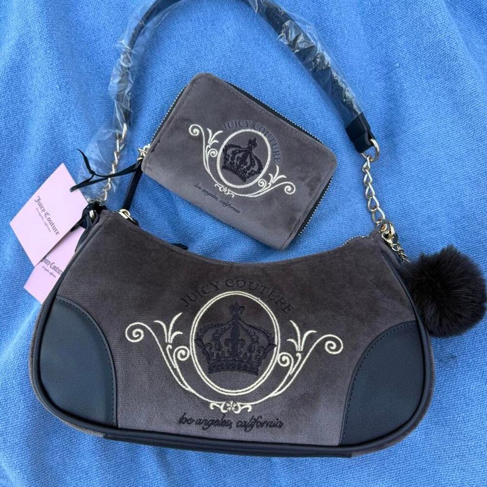 Brand new with tags Juicy Couture matching bag and double zip wallet Y2K Fashion